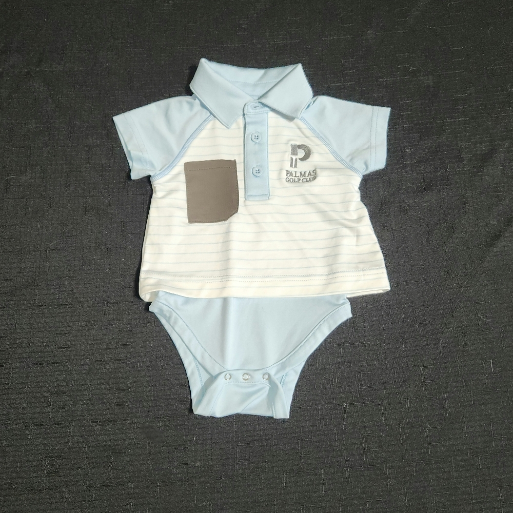 Garb UPF 35 protection onesie. Palmas Golg Club. Size 0/3mo.